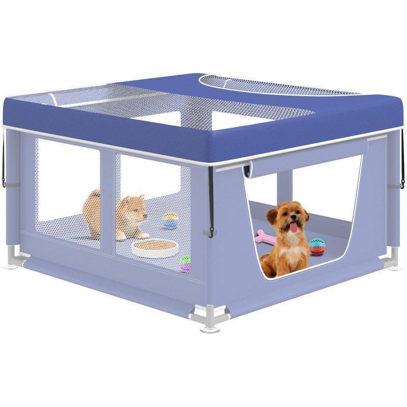 lot 6017 image: besuhot Puppy Playpen Cover, Fit for 42X42 Inch Dog Playpen, Used to Prevent Pets from Escaping - Contains Only Cover