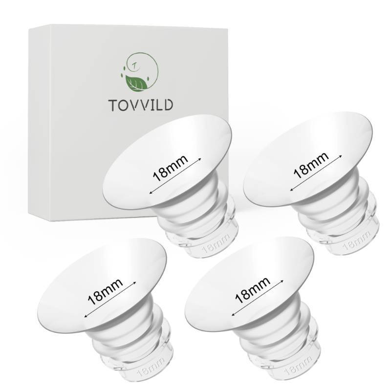 lot 7010 image: TOVVILD 18mm Flange Inserts for 24mm FlangeShield, Compatible with MomcozyeufySpectra Breast Pump Flange, Pump Parts Replace, 4PCS