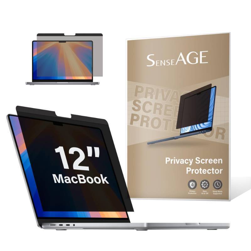 lot 7203 image: SenseAGE Magnetic Privacy Screen Filter for MacBook 12 Inch, Anti Blue Light and Glare Privacy Screen Protector, Laptop Privacy Filter, Compatible with MacBook 12 inch (A1534)