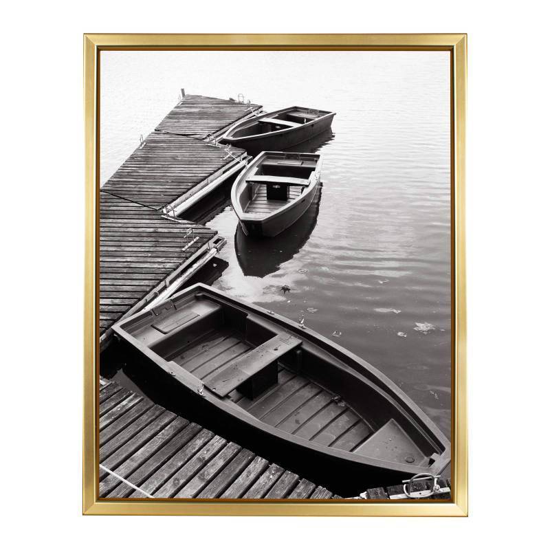 lot 7218 image: Giverny 11x14 Picture Frames, Gold Photo Frames for Wall Mounting, Simple Design Glossy Finish Frame Perfect for Home Decoration, Office, Hotel and Various Ceremonies Praties