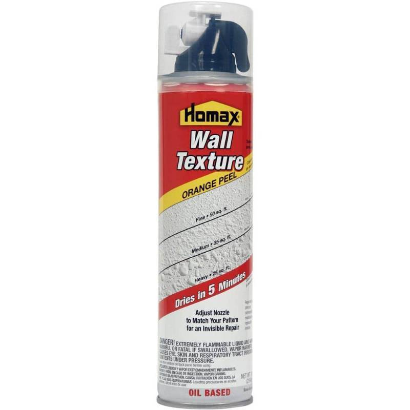 lot 7257 image: Homax Wall Orange Peel Quick Dry Oil-Based Spray Texture  Orange Peel  White  10 Ounces