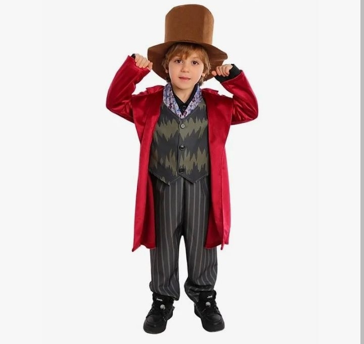 lot 7259 image: Willy Wonka Boys Classic Storybook Character Cosplay Costume XS