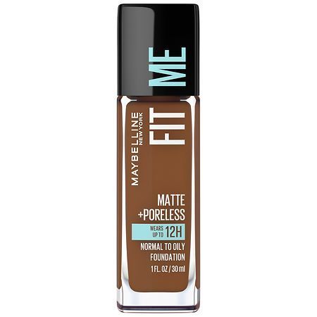 lot 7456 image: Maybelline Fit Me Matte  Poreless Oil Free Liquid Foundation - 1 fl oz - 370 Deep Bronze - 1 fl oz