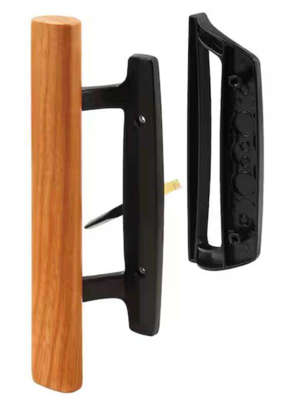 lot 5697 image: Customer Reviews for Prime-Line Sliding Glass Door Handle Set, 3-1516 in., Diecast, Black, MortiseHook Style