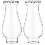 Lewtemi 2 Pcs 1 1/4 Inch Base Tiny Oil Lamp Chimney Kerosene Lamps Shade Oil Lamp Glass Replacement for Miniature Kerosene Lamps(Stylish)