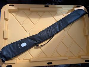lot 903 image: Black Padded Cue Case with Red Interior