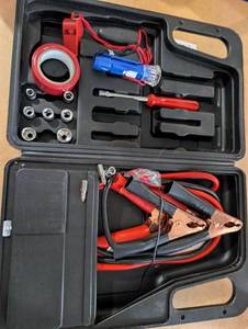 lot 906 image: Emergency Jump Start Kit with Booster Cables and Tools