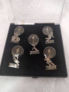 lot 950 image: Minute Maid 50th Anniversary 1946-1996 Atlanta Olympic Pin Set of 6