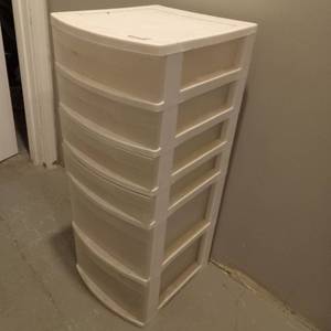 lot 1101 image: Plastic Storage Organizer Cabinet 7 Drawer