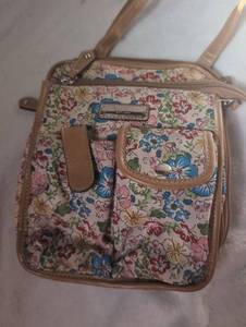 lot 1408 image: Rosetti Floral Fabric Crossbody Shoulder Bag with Pockets