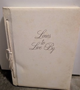 lot 1500 image: Lines to Live By Book