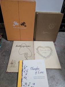 lot 1501 image: Lot of 5 Books Kelleygrams, Apples of Gold, Forget-Me-Nots of Love, Thoughts of Love, Time for Poetry