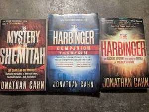 lot 1511 image: Jonathan Cahn 4-Book Set The Harbinger, The Harbinger II, Shemitah, Jonah
