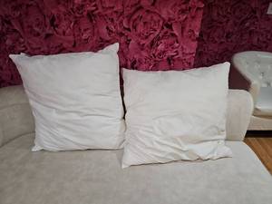 lot 47 image: Hollander Pillows Set of 2 White 24x24   Appear Unused