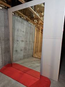 lot 49 image: Dance Studio- Workout Area Mirror- HUGE  48x74 Solid Heavy