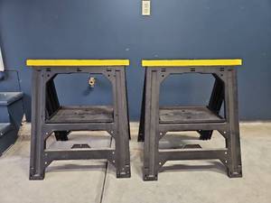 lot 3151 image: Stanley Collapsible Portable Sawhorses