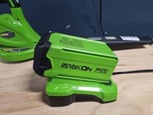 lot 3154 image: Greenworks 40V Lithium-Ion Cordless Leaf Blower with Charger