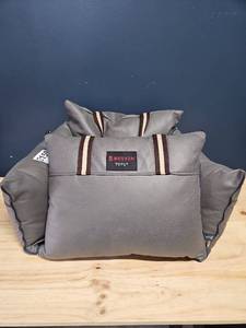 lot 3159 image: Besten Pets Pet Car Booster Seat Gray with Brown and Cream Striping