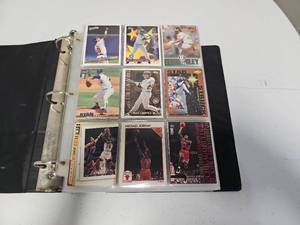 lot 10108 image: Sports Trading Card Collection in 3-Ring Binder Baseball Basketball Cards