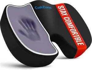 lot 2014 image: CushZone Seat Cushion Memory Foam Chair Pad for Office & Car, Black