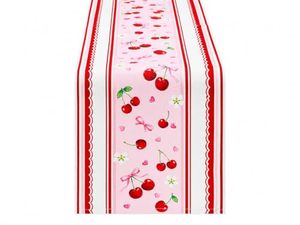 lot 2034 image: Letjolt Cherry Table Runner 72 Inches