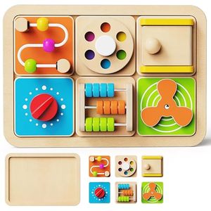 lot 2039 image: Baby Toddler Busy Board for 1 Year Old, Montessori Toys for 1 Year Old