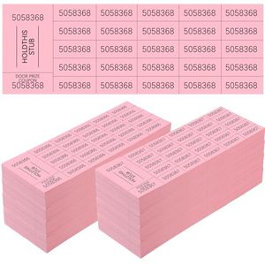 lot 2045 image: Kosiz 1000 Sheets 25-Bid Raffle Ticket Sheets for Chinese Auctions (Pink)