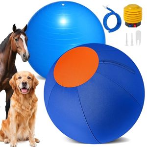 lot 2050 image: 18 Dog Herding Ball - Upgraded Durable Large Ball (BlueOrange, Medium)