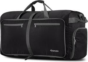 lot 2056 image: Gonex 100L Foldable Travel Duffle Bag with Shoe Compartment, Lightweight