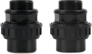 lot 2063 image: MAYGO 1-12 PVC Pool Pump Fitting Coupling, Slip Union Socket, 2 Pcs