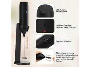 lot 2064 image: Handheld Milk Frother USB-C Rechargeable Electric Foam Maker ...