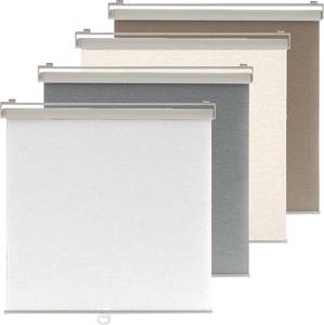 lot 2082 image: $65 Cordless Blackout Shades   UV Blocking, Ivory White Linen, 51x72