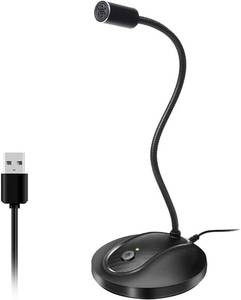 lot 2092 image: USB Microphone, 360  Gooseneck, Mute, Noise-Canceling, Plug & Play