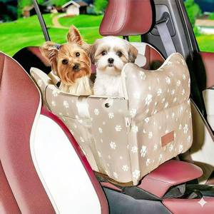 lot 2106 image: Dog Center Console Car Seat Up to 21 lbs, Khaki