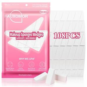 lot 2116 image: Fauxomor 108 Pcs Makeup Sponge Wedges Make Up Sponges for Foundation