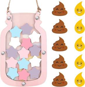 lot 2125 image: Qunclay Potty Training Jar with Stars for Toddlers,Vivid Style