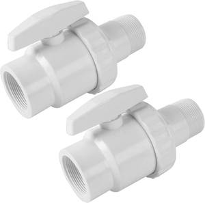 lot 2147 image: TonGass (2-Pack) 1.5 MIP x 1.5 FIP 2-Way Trimline Ball Valve