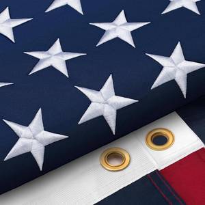 lot 2156 image: $46 GYaozii 5x8Ft American Flags for Outside, Heavy Duty US Flag TearProof