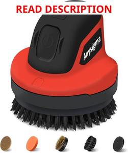 lot 2158 image: $56 Electric Grill Brush for Outdoor Grill, 4 Replaceable Heads, 3000mAh IP