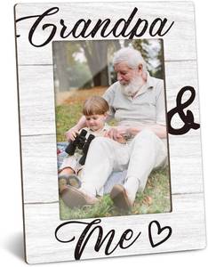 lot 2166 image: Generic Frame and Grandpa and Me Picture Frame, Wooden 4x6, Tabletop Displa