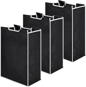 lot 2177 image: 3 Pcs Laundry Sorter Replacement Bags, Black