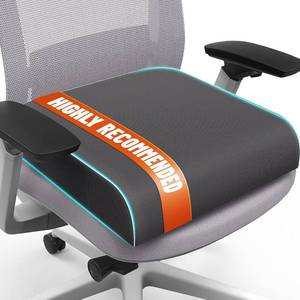 lot 2181 image: SweetSlubr Seat Cushion, Chair Pad, Memory Foam Tailbone Pain Relief