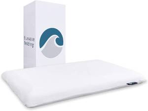 lot 2183 image: Bluewave Bedding Ultra Slim Gel Memory Foam Pillow for Stomach & Back