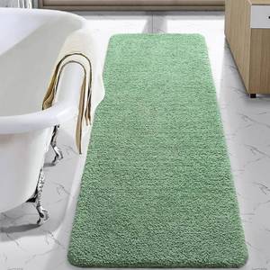 lot 2188 image: LOCHAS Bathroom Rug Runner 24x60 Inch, Bath Rugs Non Slip, Sage Green
