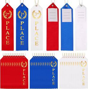 lot 2192 image: 36PCS Award Ribbons for 1st 3rd Place with Event Card & Rope, BlueRedWhit