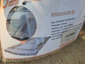 lot 7214 image: Captok 10FT Qty. 50 Galvalume Steel Siding  Roofing Panels  White  Cream