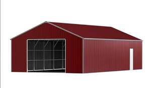 lot 8109 image: KJ 46 FT x 25 FT Metal Garage  Model K2545G