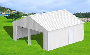 lot 8111 image: KJ 23x22ft Double Garage Metal Shed  Model K2223