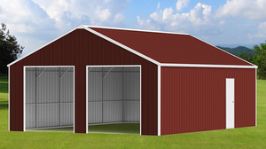 lot 8119 image: 23x22 FT Double Garage Metal Shed  Model K2223G