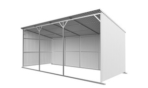 lot 8130 image: KJ 25 FT x 12 FT Livestock Metal Shed  Model K2512